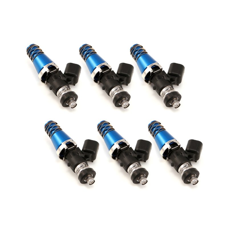 Injector Dynamics ID1050X Injectors 11mm (Blue) Adaptor Tops Denso Lower Cushions (Set of 6) - BLOX Racing