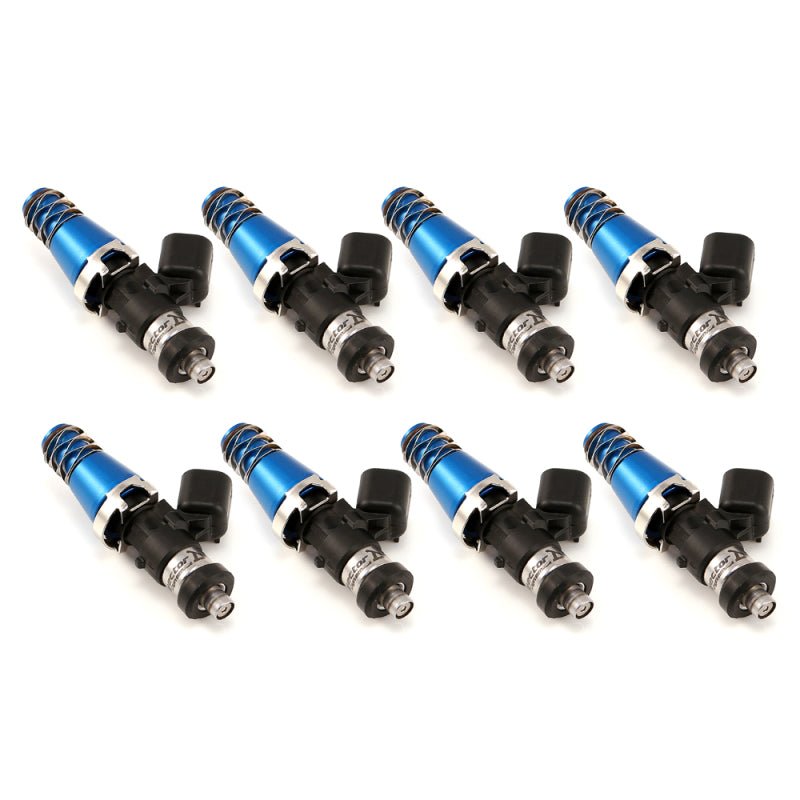 Injector Dynamics ID1050X Injectors 11mm (Blue) Adaptor Tops Denso Lower Cushions (Set of 8) - BLOX Racing
