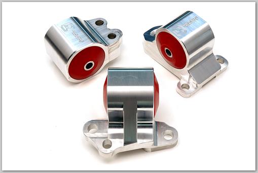 Innovative 92 - 95 Civic B/D Series Silver Aluminum Mounts 75A Bushings (3 Bolt) - BLOX Racing