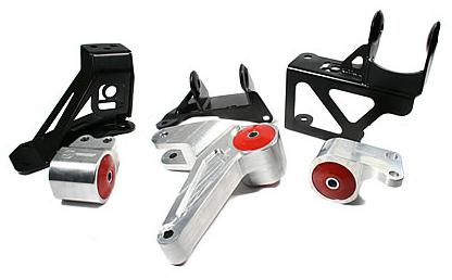 Innovative 92 - 95 Civic K - Series Silver Aluminum Mounts 75A Bushings (Not K24 Trans) - BLOX Racing