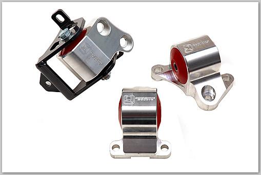 Innovative 96 - 00 Civic B/D Series Silver Aluminum Mounts 75A Bushings (2 Bolt) - BLOX Racing