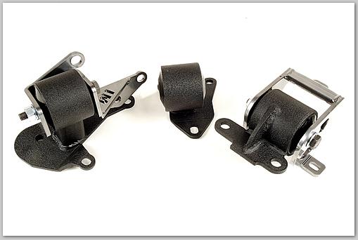 Innovative 96 - 00 Civic H - Series Black Steel Mounts 75A Bushings - BLOX Racing