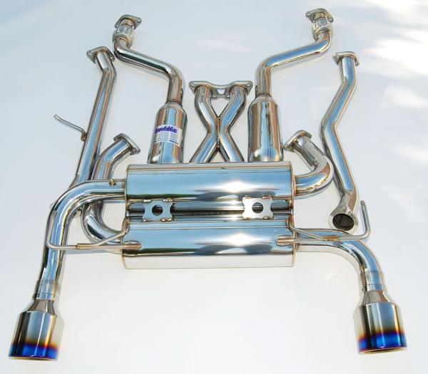 Invidia 07+ Infiniti G37 Coupe Gemini Single Layer Titanium Tip Cat-back Exhaust - BLOX Racing