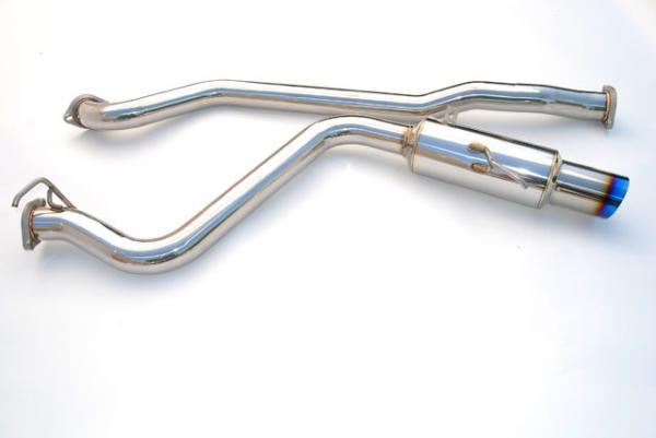 Invidia 08-09 WRX Sedan 76mm (101mm tip) RACING Titanium Tip Cat-back Exhaust - BLOX Racing