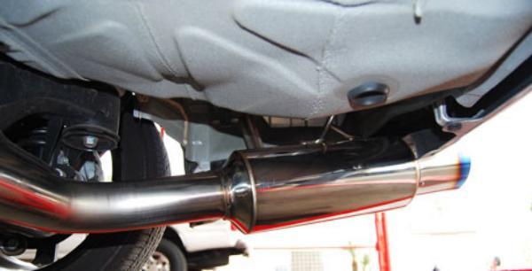 Invidia 08-09 WRX Sedan 76mm (101mm tip) RACING Titanium Tip Cat-back Exhaust - BLOX Racing