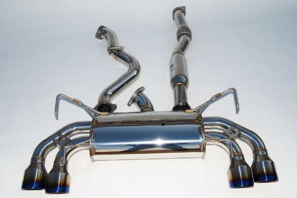 Invidia 08-11 STi Hatch / 11 WRX Hatch Dual Q300 Titanium Tip Cat-back Exhaust - BLOX Racing