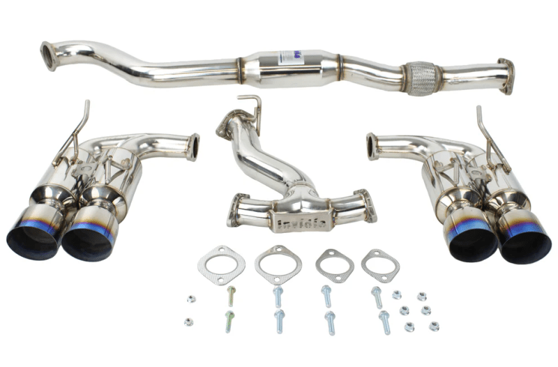 Invidia 08-14 Subaru WRX Hatchback Gemini Single Layer Titanium Tip Cat-back Exhaust - BLOX Racing