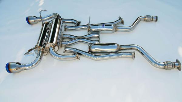 Invidia 09+ 370Z Gemini Rolled Titanium Tip Cat-back Exhaust - BLOX Racing