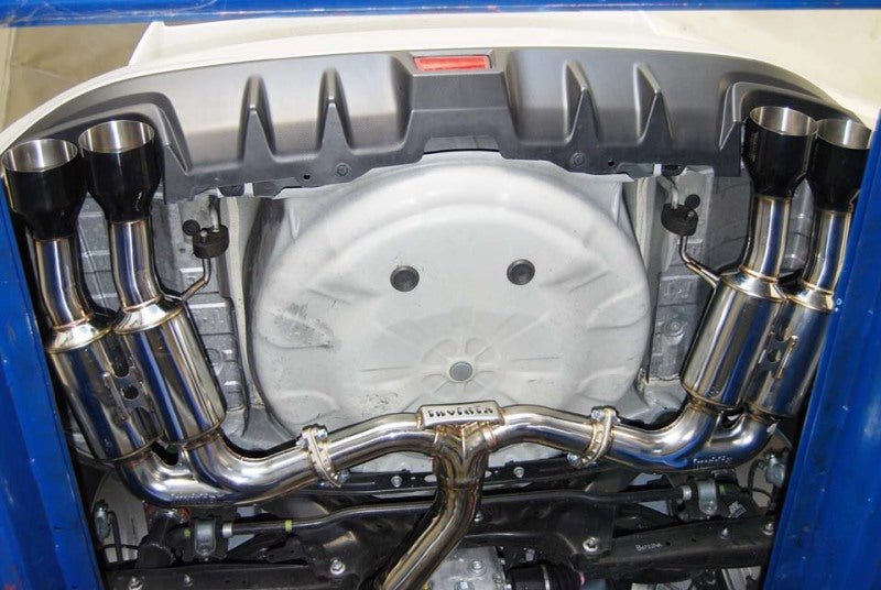 Invidia 11-21 Subaru WRX / STI Gemini/R400 Single Layer Quad Black Tip Cat-Back Exhaust - BLOX Racing