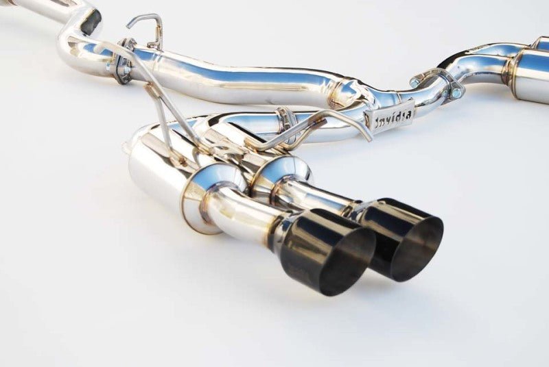 Invidia 11-21 Subaru WRX / STI Gemini/R400 Single Layer Quad Black Tip Cat-Back Exhaust - BLOX Racing
