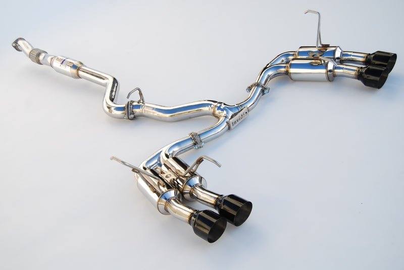 Invidia 11-21 Subaru WRX / STI Gemini/R400 Single Layer Quad Black Tip Cat-Back Exhaust - BLOX Racing