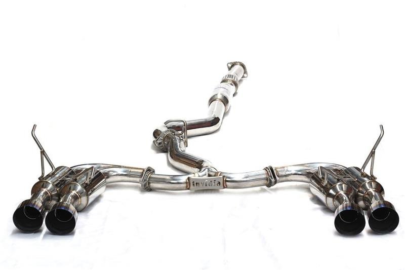Invidia 2015+ Subaru WRX / STI Gemini/R400 Single Layer Quad Stainless Steel Tip Cat-Back Exhaust - BLOX Racing