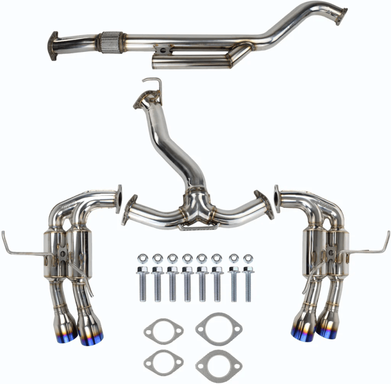 Invidia 2022+ Subaru WRX Gemini Single Layer Quad Titanium Tip Cat-Back Exhaust - BLOX Racing