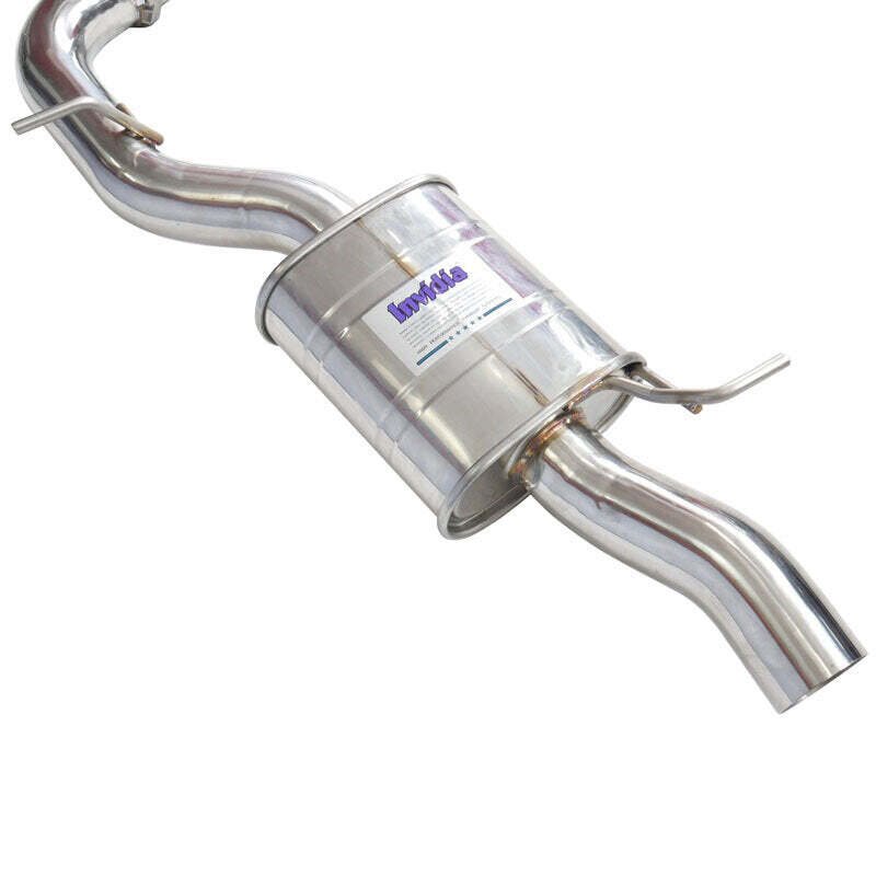 Invidia 2022+ Volkswagen Golf R MK8 76mm R400 Valved Cat Back Exhaust Rolled Titanium Tips - BLOX Racing