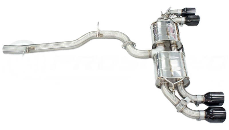 Invidia 2022+ Volkswagen Golf R MK8 76mm R400 Valved Cat Back Exhaust Straight Cut Black Tips - BLOX Racing