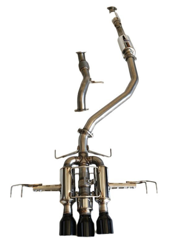 Invidia 22+ HONDA CIVIC TYPE-R FL5 R400 SINGLE LAYER BLACK TIP CAT-BACK (NON POLISH PIPE) - BLOX Racing