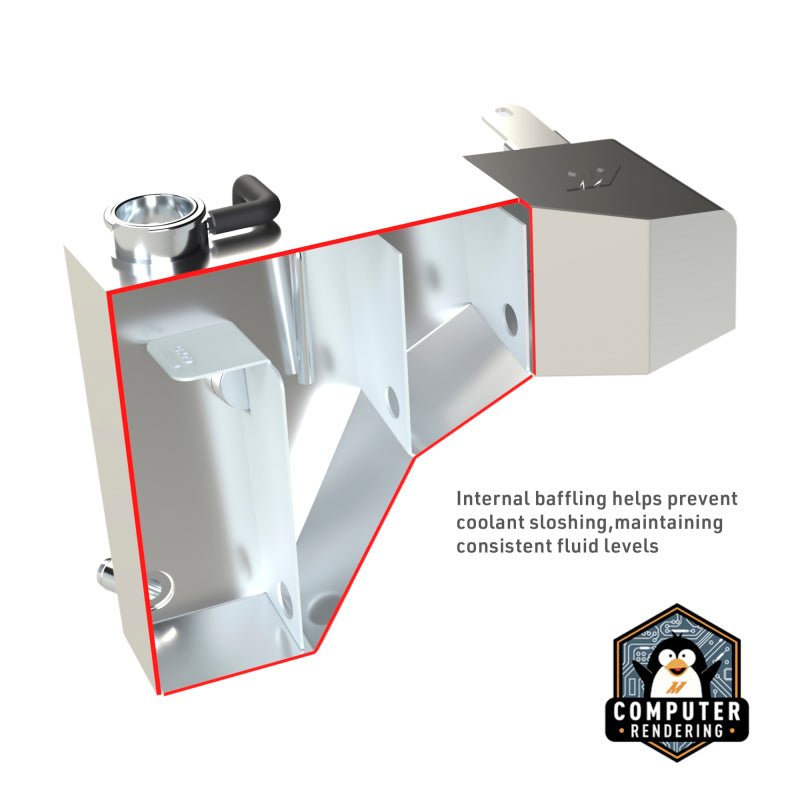 Mishimoto 2011+ Dodge Charger/Challenger / Chrysler 300C Alum Expansion Tank - Micro-Wrinkle Black - BLOX Racing