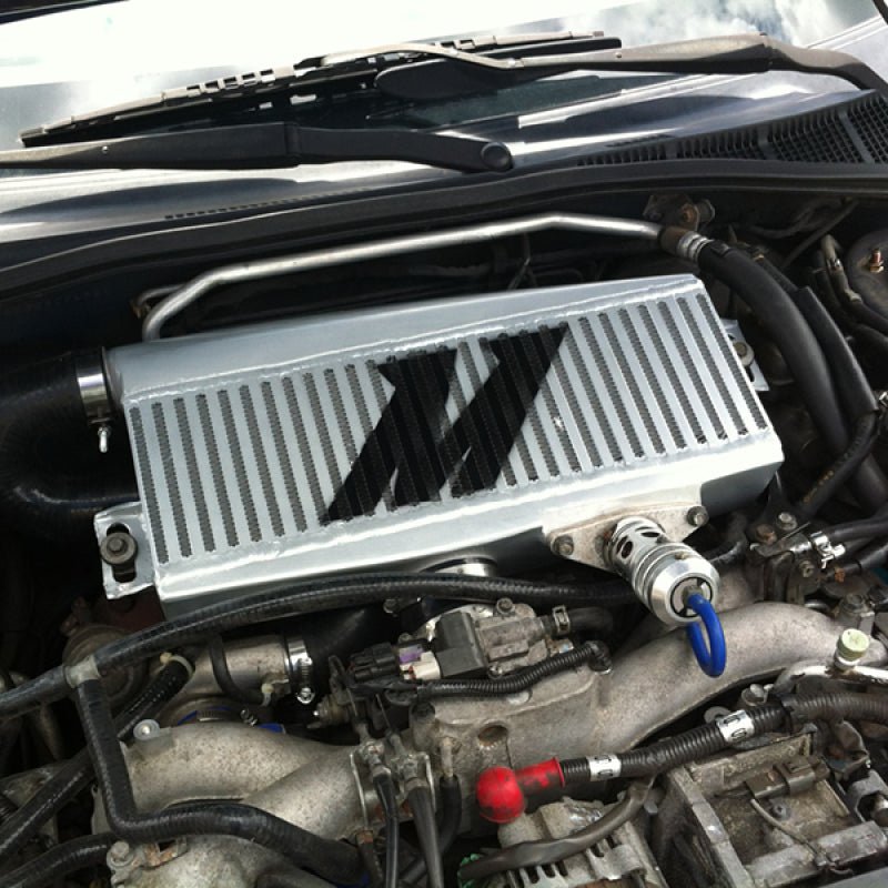 Mishimoto Subaru 02-07 WRX/04-07 STi Top-Mount Intercooler Kit - Powder Coated Black & Black Hoses - BLOX Racing