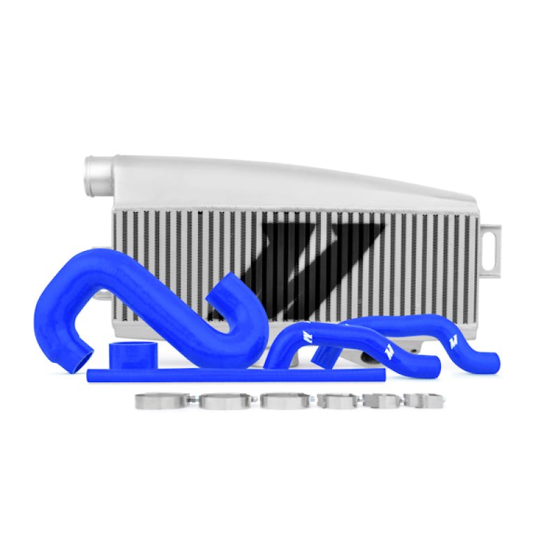 Mishimoto Subaru 02-07 WRX/04-07 STi Top-Mount Intercooler Kit - Powder Coated Silver & Blue Hoses - BLOX Racing