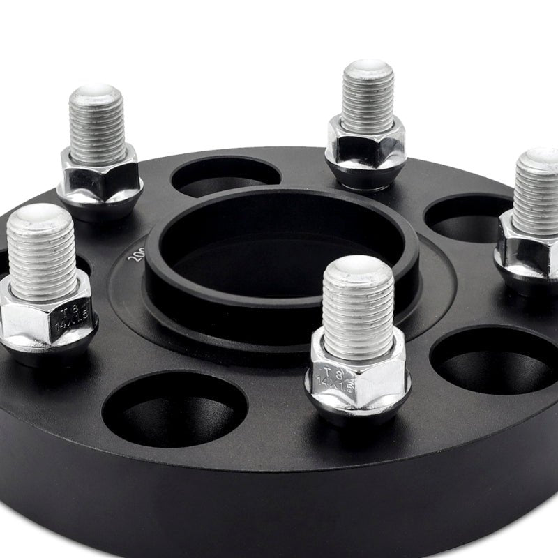 Mishimoto Wheel Spacers - 5x120 - 64.1 CB - M14 x1.5 - 25mm - BK - BLOX Racing