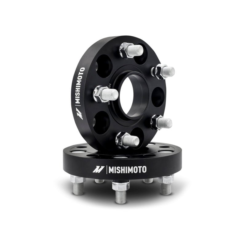 Mishimoto Wheel Spacers - 5x120 - 64.1 CB - M14 x1.5 - 25mm - BK - BLOX Racing