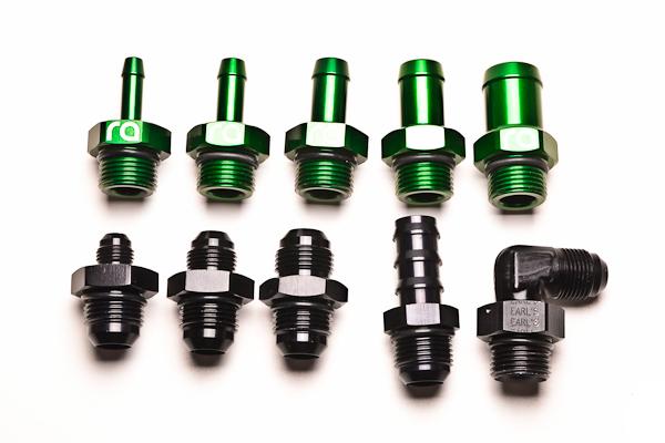 Radium Engineering Universal Hose Barb Adapter For 1-1/4in ID Hose ( w/ 1/4NPT Port) - Green - BLOX Racing
