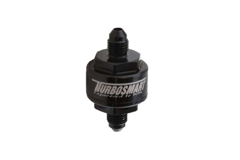 Turbosmart Billet Turbo Oil Feed Filter w/ 44 Micron Pleated Disc AN - 3 Male Inlet - Black - BLOX Racing