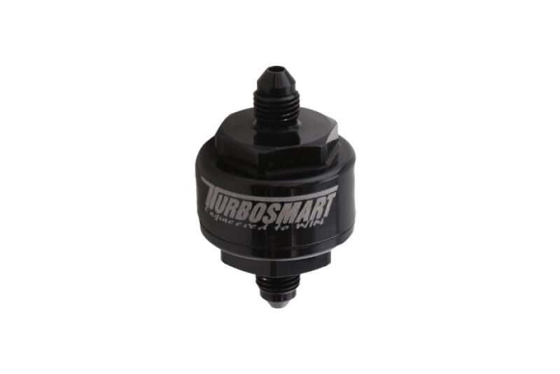 Turbosmart Billet Turbo Oil Feed Filter w/44 Micron Pleated Disc - 4AN Male Inlet - Black - BLOX Racing