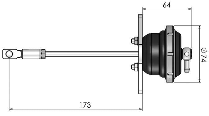 Turbosmart IWG75 Mitsubishi EVO 10 24 PSI Black Internal Wastegate Actuator - BLOX Racing