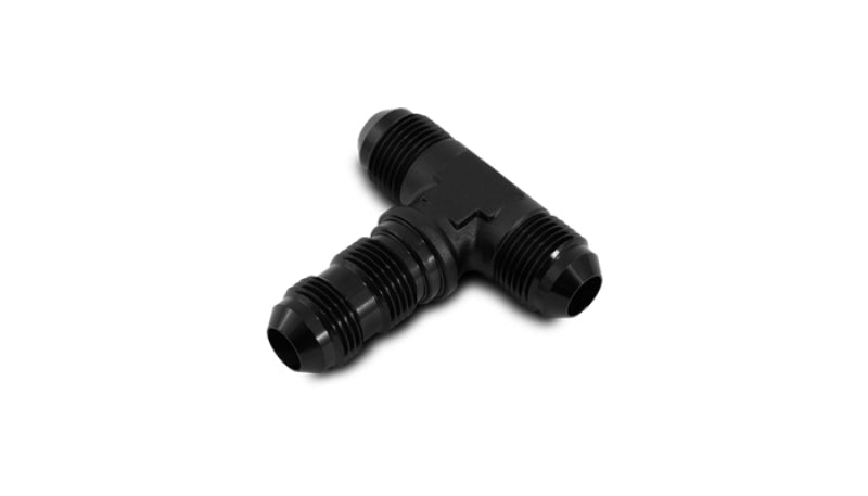 Vibrant - 10AN Bulkhead Adapter Tee Fitting - Anodized Black Only - BLOX Racing
