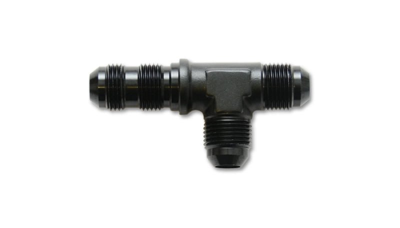 Vibrant - 10AN Bulkhead Adapter Tee on Run Fittings - Anodized Black Only - BLOX Racing