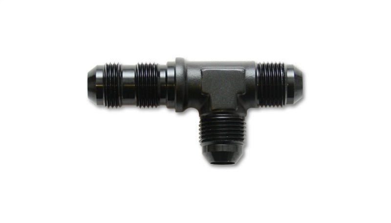 Vibrant - 10AN Bulkhead Adapter Tee on Run Fittings - Anodized Black Only - BLOX Racing
