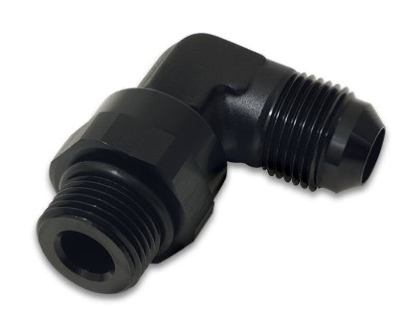 Vibrant - 10AN Male Flare to Male - 8 ORB Swivel 90 Degree Adapter - Anodized Black - BLOX Racing