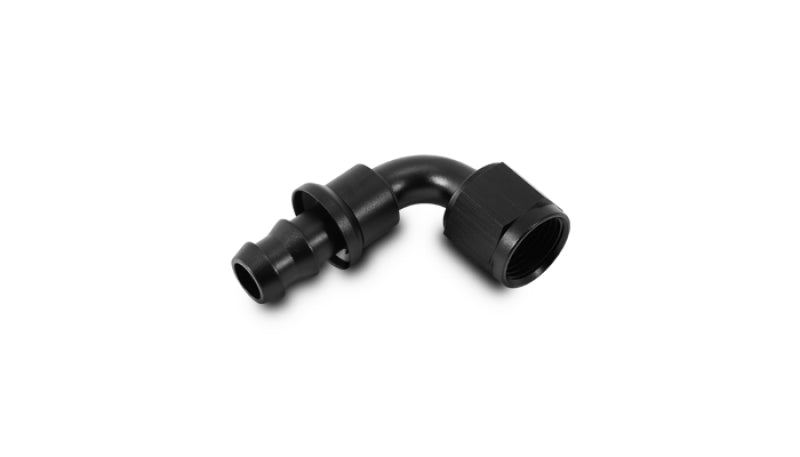 Vibrant - 10AN Push - On 90 Deg Hose End Fitting - Aluminum - BLOX Racing