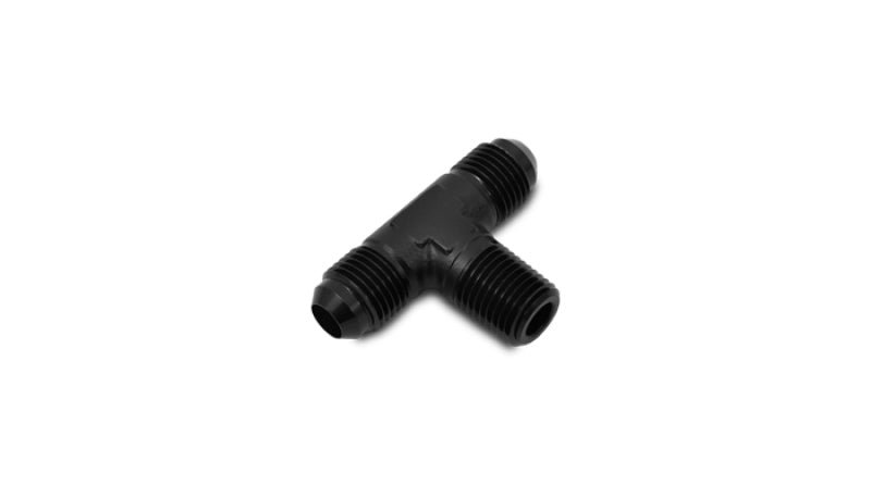 Vibrant -10AN x 1/2in NPT Flare to Pipe Tee Adapter Fitting - Aluminum - BLOX Racing