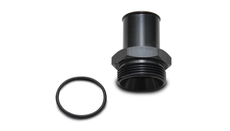 Vibrant 1.25in Hose Barb to 16 ORB Male w/ O - Ring - Black Anodized Aluminum - BLOX Racing