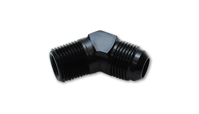 Vibrant -12AN X -12AN Female Flare Swivel 45 Deg Fitting (AN To AN) -Anodized Black Only - BLOX Racing