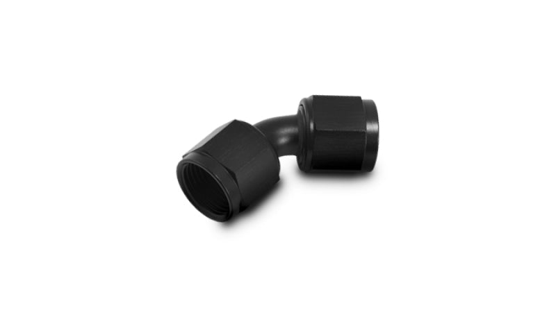 Vibrant -12AN X -12AN Female Flare Swivel 45 Deg Fitting (AN To AN) -Anodized Black Only - BLOX Racing
