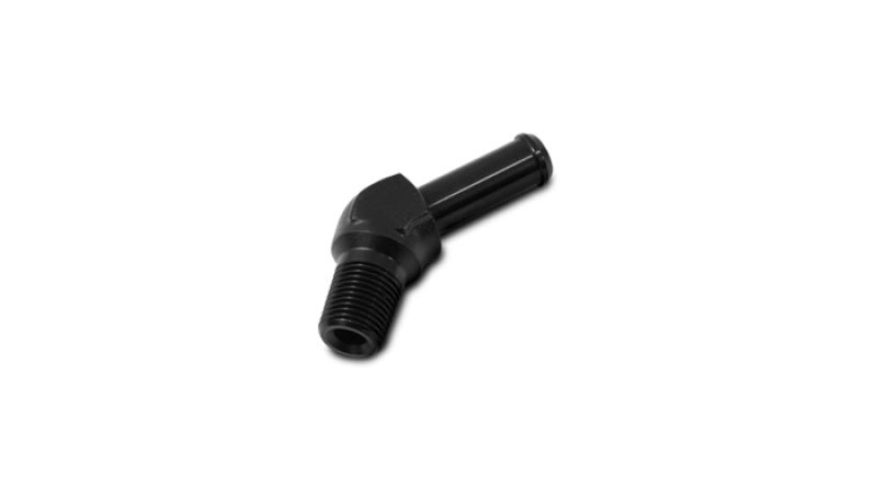 Vibrant 1/2in NPT to 1/2in Barb 45 Degree Fitting - Aluminum - BLOX Racing
