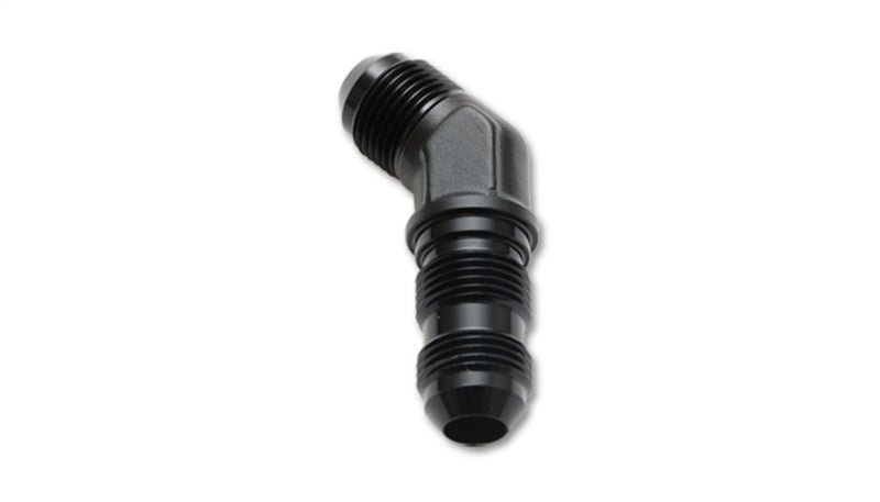Vibrant - 16AN Bulkhead Adapter 45 Deg Elbow Fitting - Anodized Black - BLOX Racing