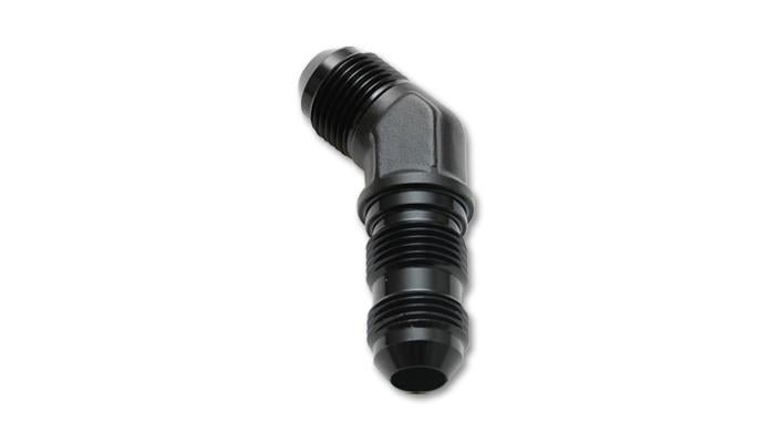 Vibrant - 16AN Bulkhead Adapter 45 Deg Elbow Fitting - Anodized Black - BLOX Racing