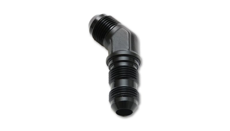 Vibrant - 16AN Bulkhead Adapter 45 Deg Elbow Fitting - Anodized Black - BLOX Racing