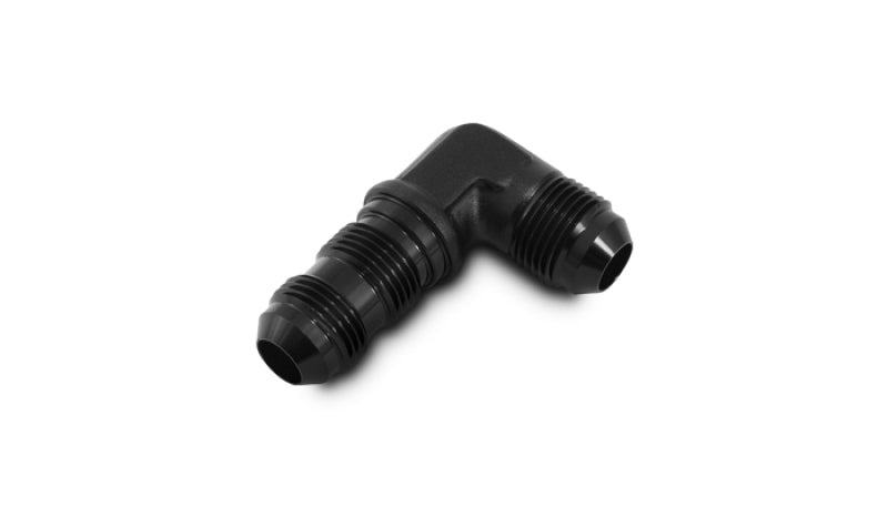 Vibrant - 16AN Bulkhead Adapter 90 Deg Elbow Fitting - Anodized Black - BLOX Racing