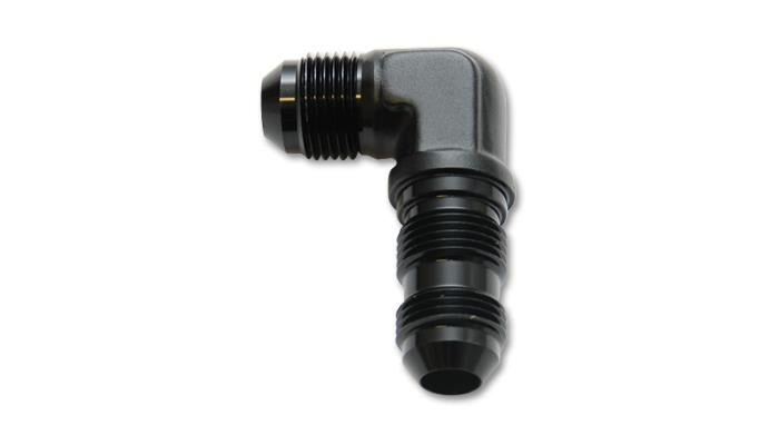 Vibrant - 16AN Bulkhead Adapter 90 Deg Elbow Fitting - Anodized Black - BLOX Racing