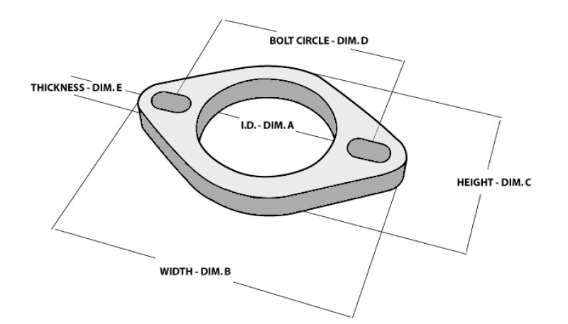 Vibrant 2 - Bolt T304 SS Exhaust Flange (4in I.D.) - BLOX Racing