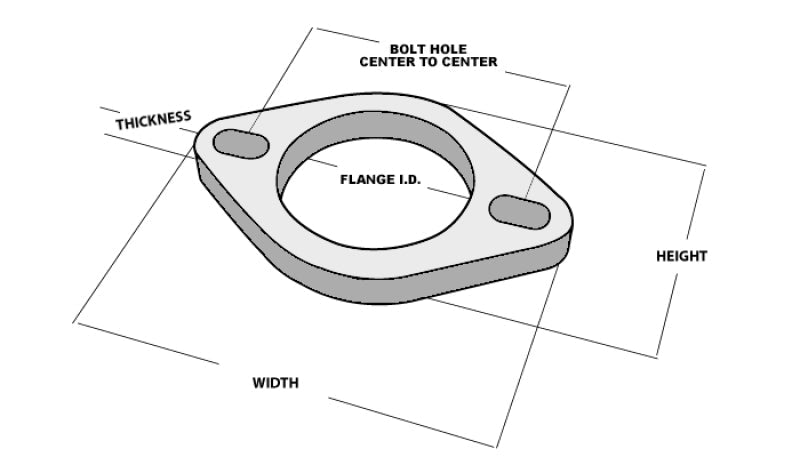 Vibrant 2 - Bolt T304 SS Exhaust Flange (4in I.D.) - BLOX Racing