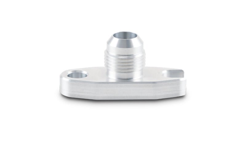 Vibrant 2.00in Bolt Hole - 10AN Male Flare Aluminum Oil Drain Flange w/Crowfoot - BLOX Racing