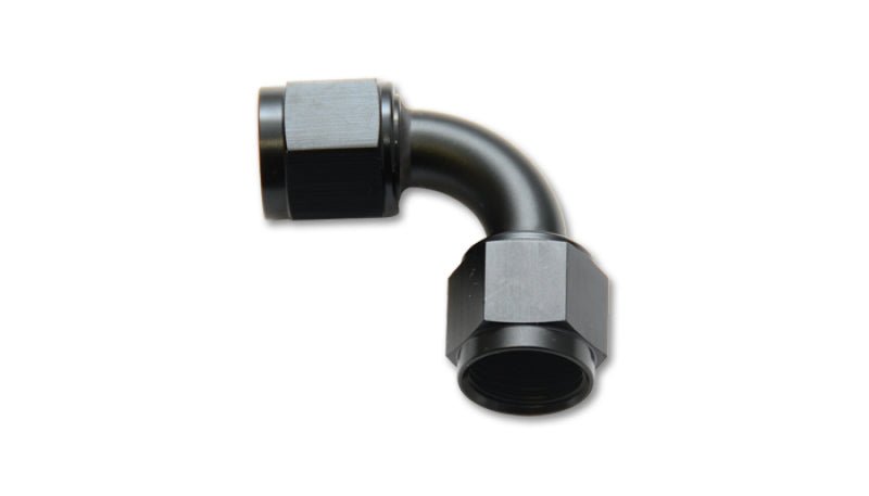 Vibrant - 20AN Female 90 Degree Union Adapter (AN to AN) - Anodized Black - BLOX Racing