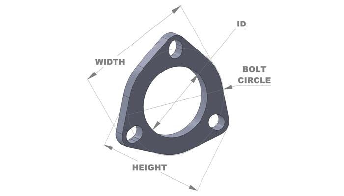 Vibrant 3 - Bolt T304 SS Exhaust Flange (2.75in I.D.) - BLOX Racing