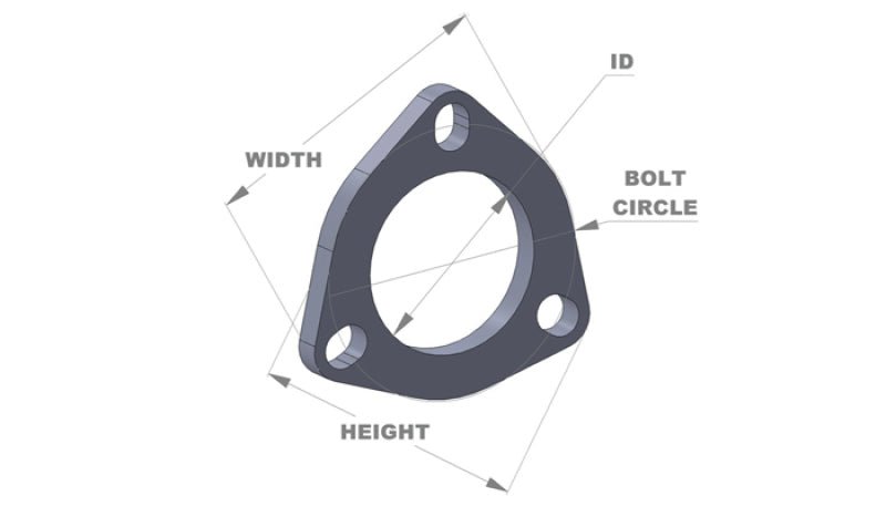 Vibrant 3 - Bolt T304 SS Exhaust Flanges (2.5in I.D.) - 5 Flange Bulk Pack - BLOX Racing